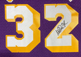Magic Johnson Signed LA Lakers 1984-85 Purple M&N HWC Swingman Jersey BAS ITP Sports Integrity