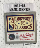 Magic Johnson Signed LA Lakers 1984-85 White M&N HWC Swingman Jersey BAS ITP Sports Integrity