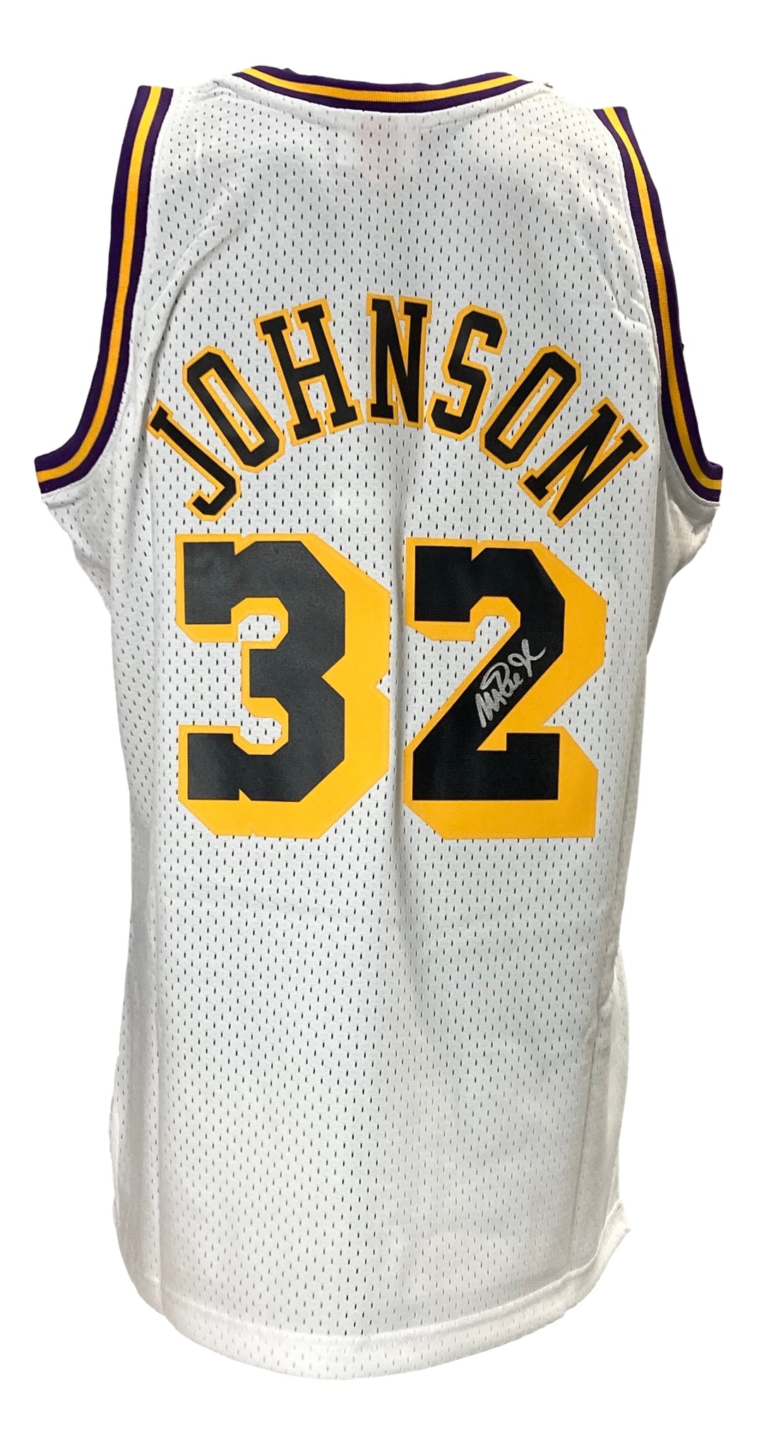 Magic Johnson Signed LA Lakers 1984-85 White M&N HWC Swingman Jersey B –  Sports Integrity
