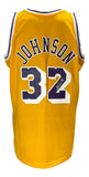 Magic Johnson Signed LA Lakers 1984-85 Yellow M&N HWC Swingman Jersey BAS ITP