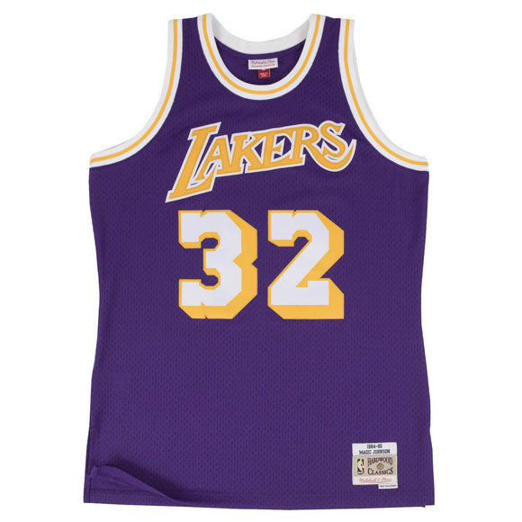 Magic Johnson Los Angeles Lakers 1984-85 Purple Mitchell & Ness Jersey