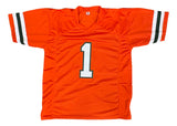 Malachi Toney Miami Signed Orange Football Jersey JSA QR
