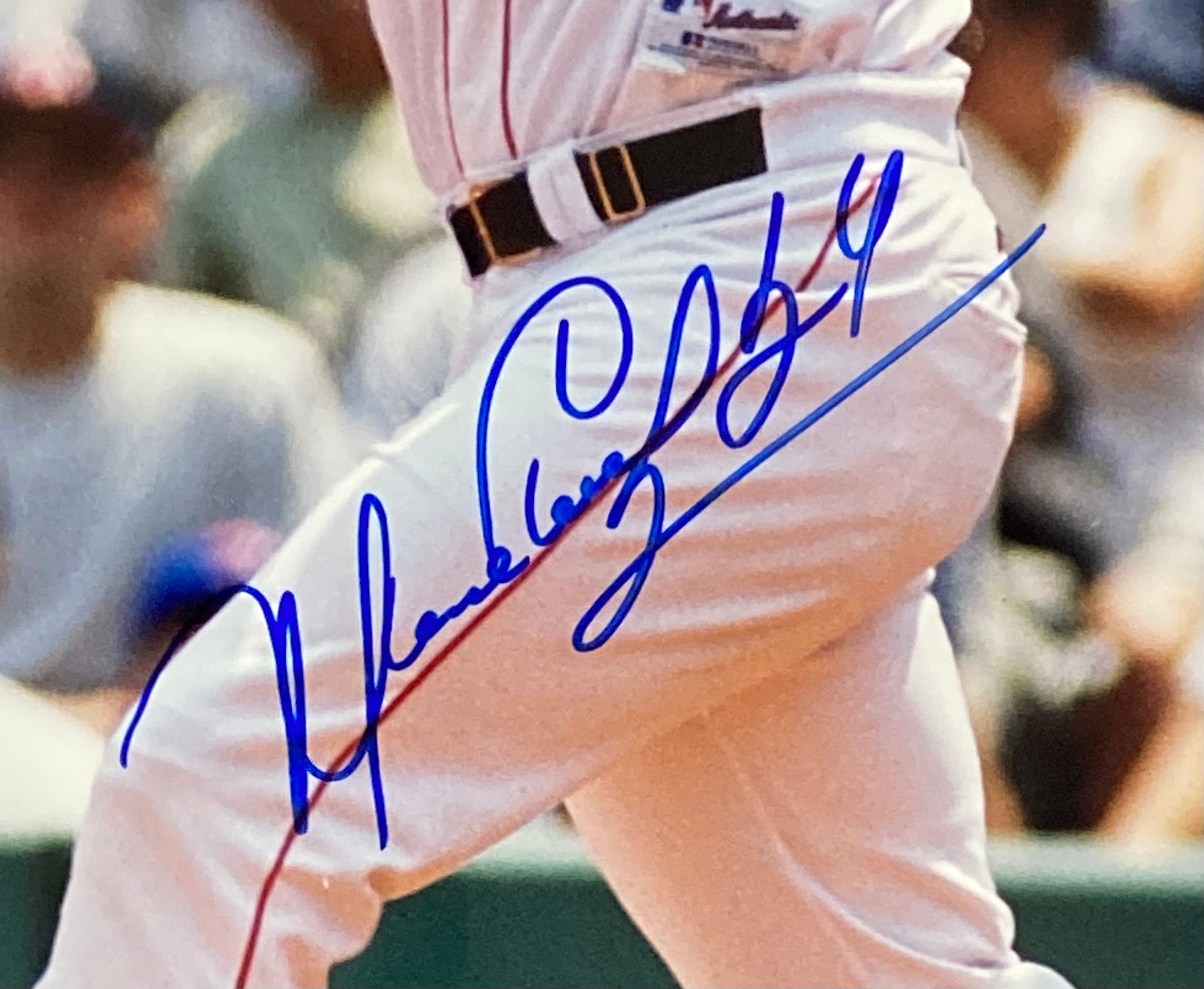 Manny Ramirez Signed Framed 16x20 Boston Red Sox Photo BAS