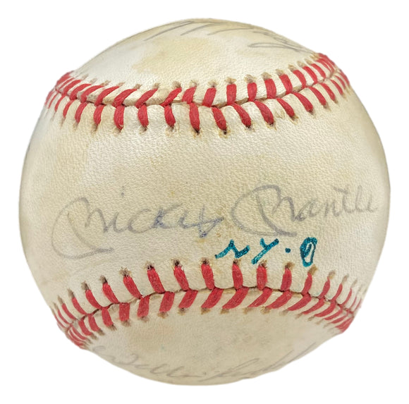 New York Yankees Greats Signed Official AL Baseball Mantle & More BAS AC61977 Sports Integrity