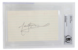 Marcel Dionne Signed Slabbed Los Angeles Kings Index Card BAS Sports Integrity