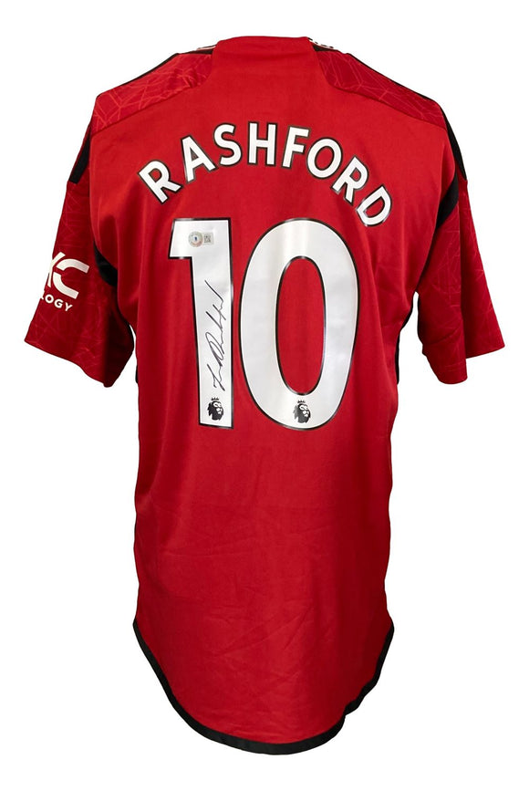 Marcus Rashford Signed Manchester United Adidas Soccer Jersey BAS
