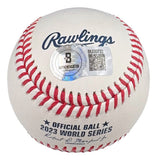 Marcus Semien Texas Rangers Signed Official 2023 World Series Baseball BAS