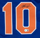 Marcus Semien New York Signed Blue Baseball Jersey BAS