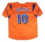 Marcus Semien New York Signed Orange Baseball Jersey BAS