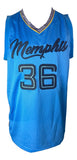 Marcus Smart Memphis Signed Light Blue Basketball Jersey BAS