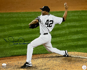 Mariano Rivera Signed New York Yankees 16x20 Pitch Photo Last To Wear Insc JSA