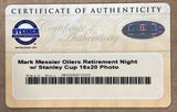 Mark Messier Signed Framed 16x20 Edmonton Oilers Stanley Cup Photo Steiner