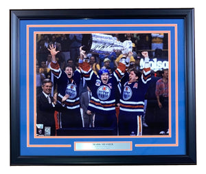 Mark Messier Signed Framed 16x20 Edmonton Oilers Stanley Cup Photo Fanatics