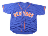 Mark Vientos New York Signed Blue Baseball Jersey BAS