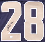 Marshall Faulk St. Louis Signed Navy Football Jersey JSA QR