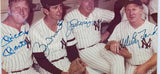 Mickey Mantle Martin DiMaggio Ford Signed Framed 8x10 New York Yankees Photo PSA