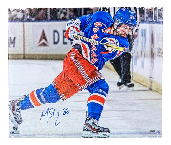 Martin St. Louis Signed Stretched 20x24 New York Rangers Canvas Steiner Sports Sports Integrity