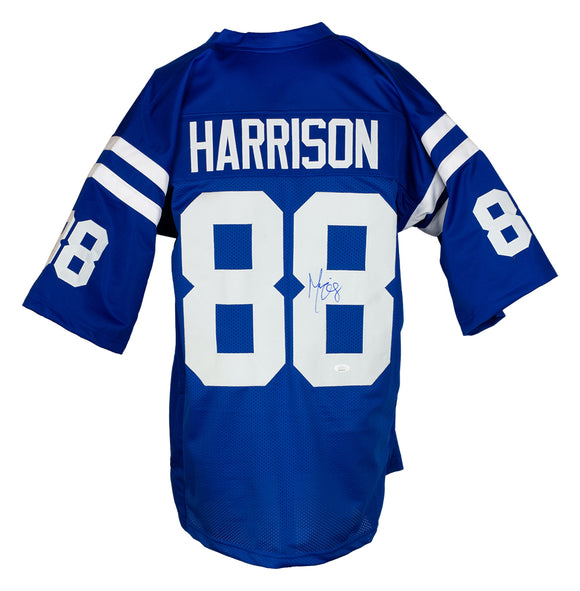 Marvin Harrison Signed Custom Blue Pro Style Football Jersey JSA ITP