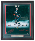Matt Boldy Signed Framed 16x20 Wild First Hat Trick Photo Inscribed Fanatics Sports Integrity