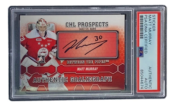 Matt Murray Signed 2013 In The Game #A-MMU Penguins Hockey Card PSA/DNA Sports Integrity