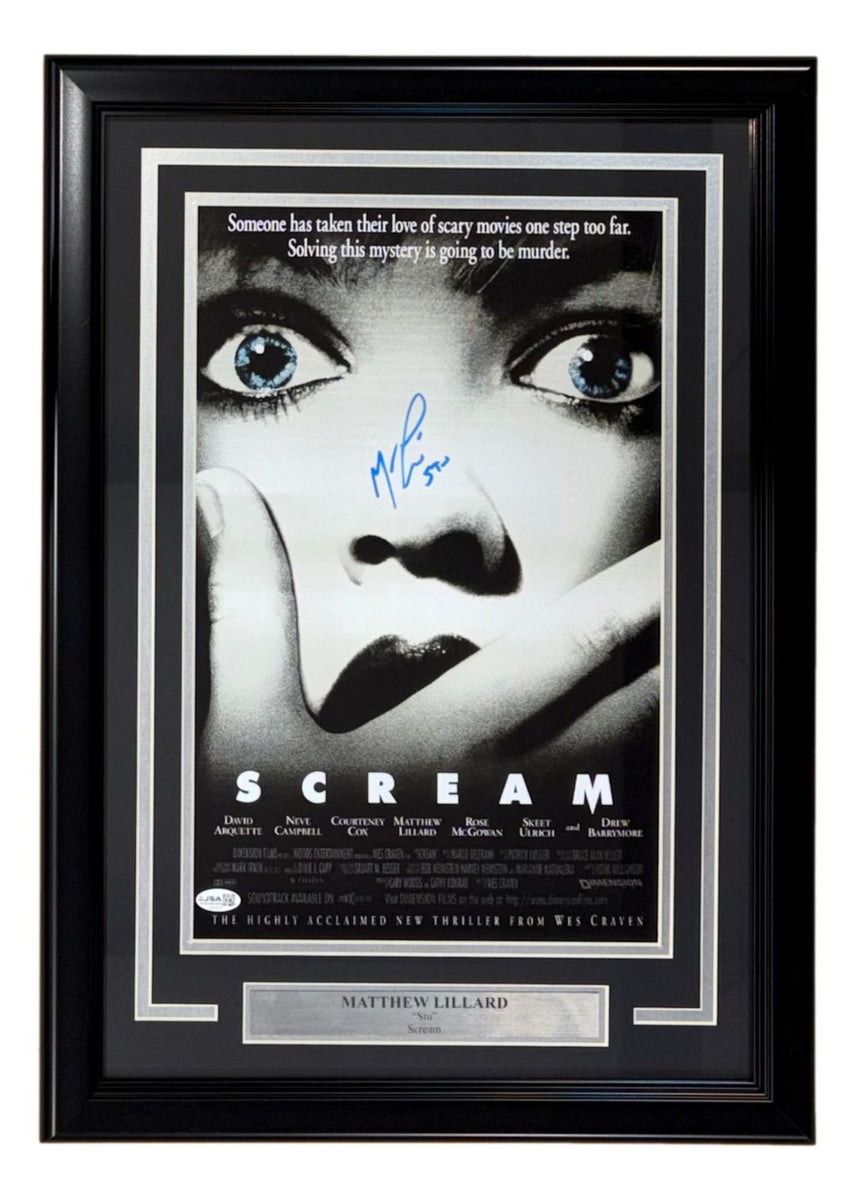Matthew Lillard Signed Framed 11x17 Scream Photo Stu Inscribed JSA QR ...