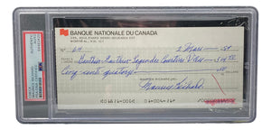 Maurice Richard Signed Montreal Canadiens Personal Bank Check #64 PSA/DNA