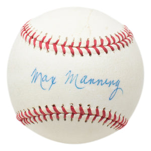 Max Manning Signed Newark Eagles Baseball BAS AA21509