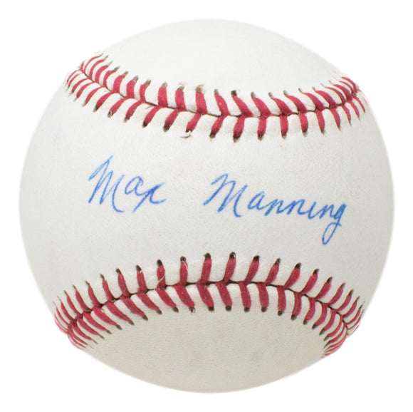 Max Manning Signed Newark Eagles Baseball BAS AA21515 Hologram