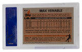 Max Venable 1983 Topps #634 New York Giants Baseball Card PSA/DNA Mint 9