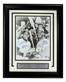 Willie Mays Ernie Banks Signed Framed 8x10 Baseball Photo PSA/DNA