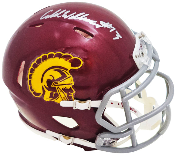 Caleb Williams Signed USC Trojans Mini Speed Helmet Fanatics Sports Integrity