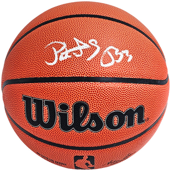 Patrick Ewing New York Knicks Signed Wilson NBA I/O Basketball BAS Sports Integrity