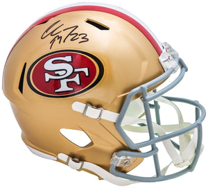 Christian McCaffrey Signed San Francisco 49ers FS Speed Replica Helmet BAS ITP