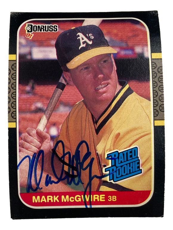 Mark McGwire Signed 1987 Donruss #46 Oakland Athletics Rookie Card PSA