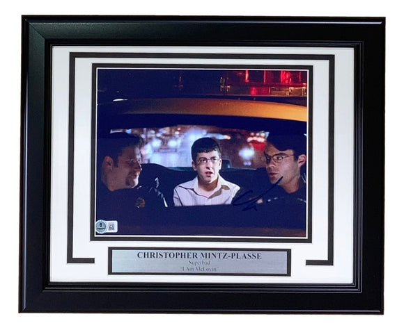 Christopher Mintz-Plasse Signed Framed 8x10 Superbad McLovin Photo BAS