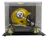 Mean Joe Greene Signed Steelers Flash Mini Speed Helmet HOF 87 BAS w/ Case Sports Integrity
