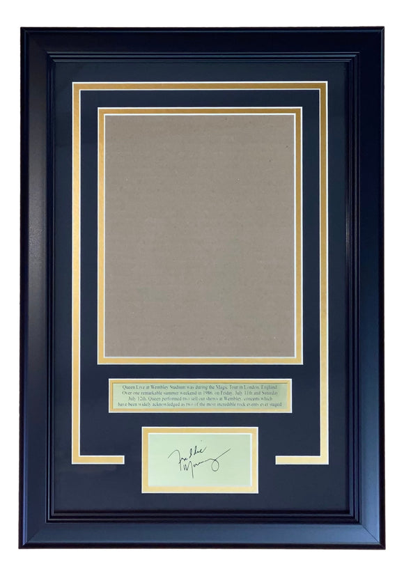 Freddie Mercury 8x10 Vertical Photo Laser Engraved Signature Gold Frame Kit Sports Integrity