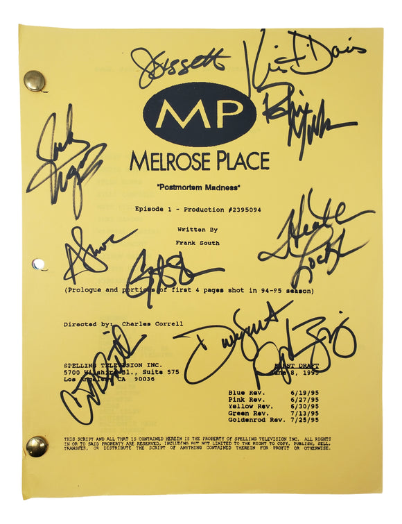 Melrose Place (10) Cast Signed Postmortem Madness Full Episode Script JSA Sports Integrity