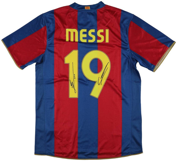 Lionel Messi Lamine Yamal Signed Barcelona Nike Soccer Jersey ICONS LOA