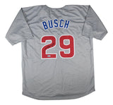 Michael Busch Chicago Signed Gray Baseball Jersey BAS