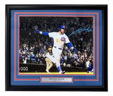 Celebrate a thrilling Cubs moment with this Sports Integrity Michael Busch Signed Framed 16x20 Photo, featuring Busch arms outstretched on the field, fans cheering. Includes autograph and display frame.