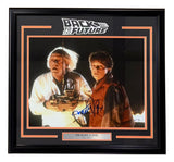 Michael J Fox Signed Framed 16x20 Back To The Future Photo PSA/DNA Hologram
