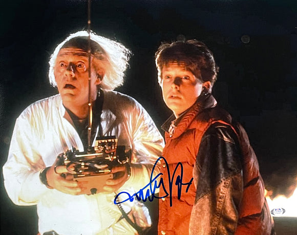 Michael J. Fox Signed 16x20 Back to the Future Remote Photo PSA ITP Sports Integrity