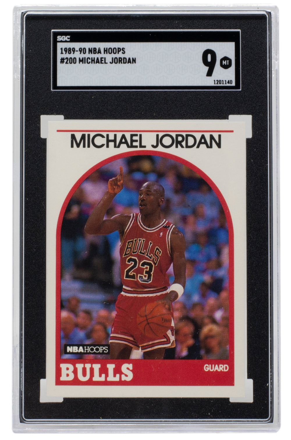 Michael Jordan 1989-90 NBA #200 Bulls Hoops Basketball Card SGC MT 9