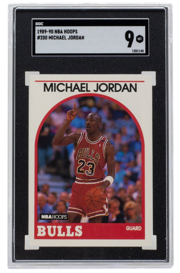 Michael Jordan 1989-90 NBA #200 Chicago Bulls Hoops Basketball Card SGC MT 9