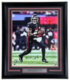 Michael Penix Jr Signed Framed 16x20 Atlanta Falcons Photo BAS