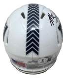 Michael Strahan Signed New York Giants Salute To Service Mini Speed Helmet BAS