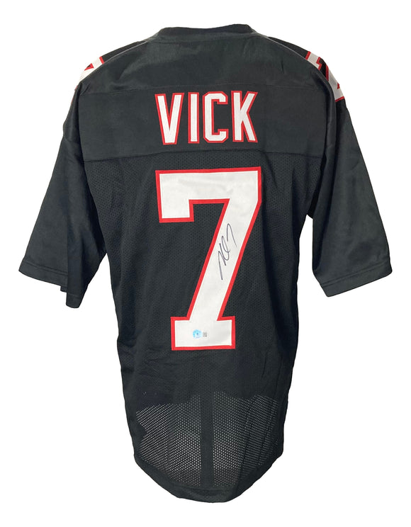 Michael Vick Signed Custom Black Pro-Style Football Jersey BAS ITP Sports Integrity