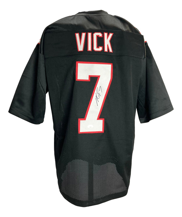 Michael Vick Signed Custom Black Pro-Style Football Jersey JSA ITP