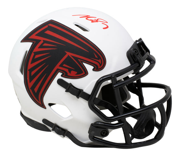 Michael Vick Signed Atlanta Falcons Mini Speed Replica Lunar Eclipse Helmet BAS